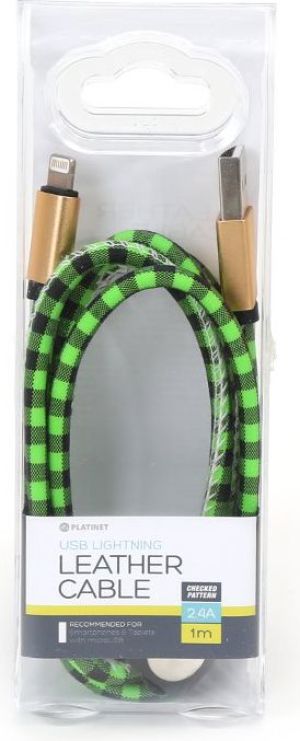 Kabel USB Platinet USB-A - Lightning 1 m Zielony (PUCLCIP1G) 2