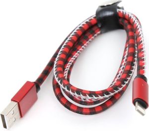 Kabel USB Platinet USB-A - Lightning 1 m Czerwony (PUCLCIP1R) 1