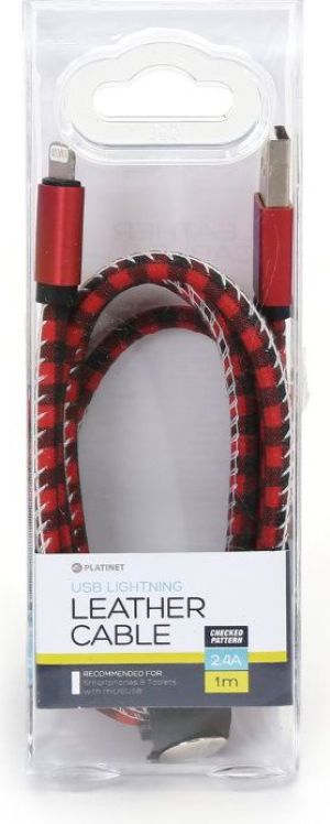 Kabel USB Platinet USB-A - Lightning 1 m Czerwony (PUCLCIP1R) 2