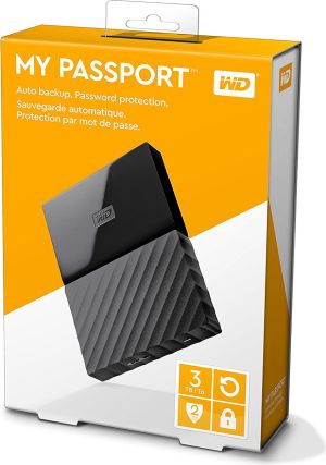 Dysk zewnętrzny HDD WD HDD My Passport 3 TB Czarny (WDBYFT0030BBK-WESN) 7