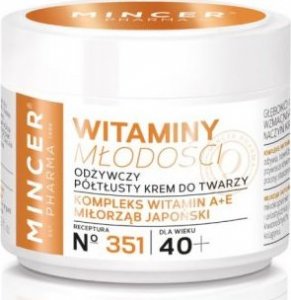 Mincer Pharma Witaminy Młodości Krem odżywczy półtłusty 40+ nr 351 50ml 1