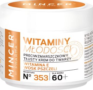 Mincer Pharma Witaminy Młodości Krem przeciwzmarszczkowy tłusty 60+ nr 353 50ml 1