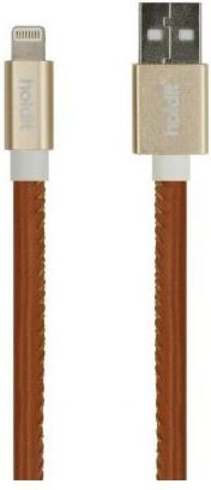 Kabel USB Holdit USB-A - Lightning 1 m Brązowy (612662) 1