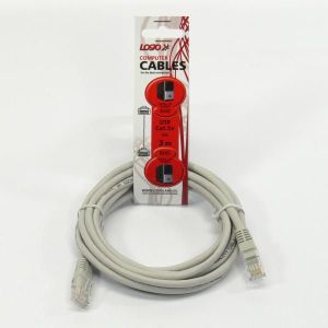 Logo RJ-45/RJ-45 kat.5e U/UTP Szary 3m (2601) 2