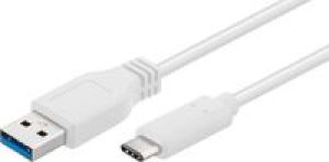 Kabel USB MicroConnect USB-A - 1 m Biały (USB3.1CA1W) 1