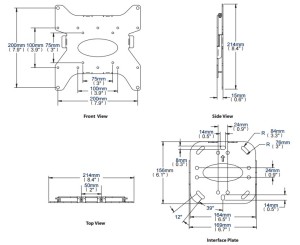 B-Tech Uchwyt ścienny BT7532/B 42'' 2