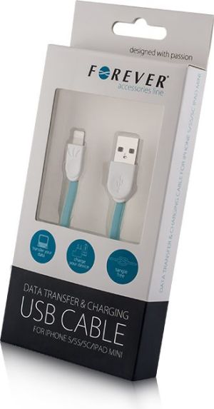 Kabel USB Forever USB-A - 1 m Niebieski (T_0012048) 1