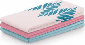 AmeliaHome KIT/AH/LETTY/MIX/LEAVES/TURQ&PINKS/3PACK/50X70 1