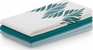 AmeliaHome KIT/AH/LETTY/MIX/LEAVES/TURQUOISES/3PACK/50X70 1