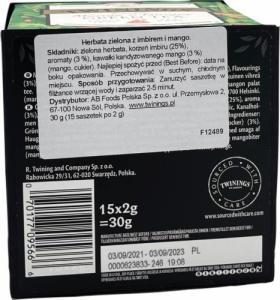 Twinings Herbata Twinings Mango & Ginger Green Tea 15 szt 4