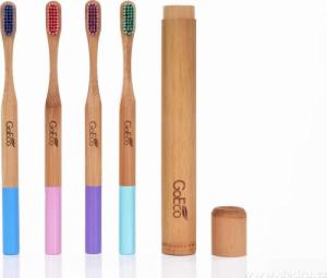 GoEco Bambusowa szczoteczka do zębów GoEco BAMBOO różowa 5