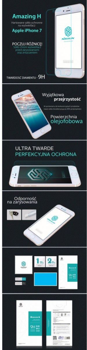 Nillkin Szkło hartowane Amazing H dla Apple iPhone 7 2