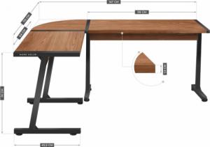 Biurko Mark Adler Leader 5.5 Orzechowe 147 cm x 112.5 cm 4