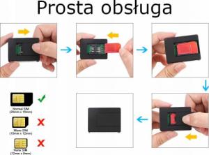 Dyktafon 7Smart Podsłuch GSM SIM N9 ORYGINALNY aktywacja głosem 12