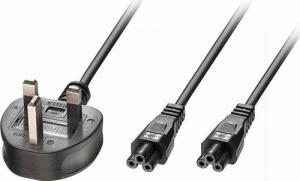 Kabel zasilający Lindy CABLE POWER UK TO 2 X IEC C5/2.5M 30428 LINDY 1