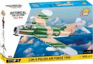 Cobi COBI 5824 Historical Collection Cold War Zimna Wojna Samolot myśliwski LIM-5 Polish Air Force 1959 575 klocków 1