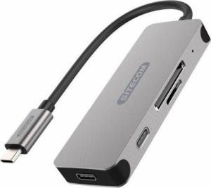 Czytnik Sitecom Czytnik kart USB-C + 2x USB-C 1