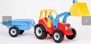 CHOIŃSKI Traktor z łyżką i przyczepą z klockami mix 2