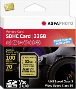 Karta AgfaPhoto SDHC 32 GB Class 10 UHS-I/U3 V30 (10605) 1
