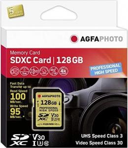 Karta AgfaPhoto SDXC 128 GB Class 10 UHS-I/U3 V30 (10607) 1