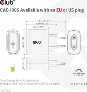 Ładowarka Club 3D 1x USB-C  (CAC-1905EU) 7