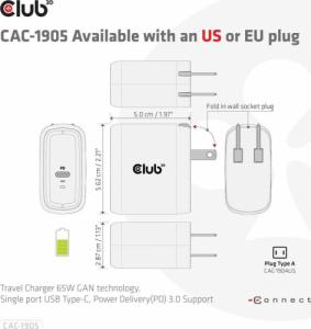Ładowarka Club 3D 1x USB-C  (CAC-1905EU) 8