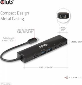 Stacja/replikator Club 3D USB-C (CSV-1596) 4