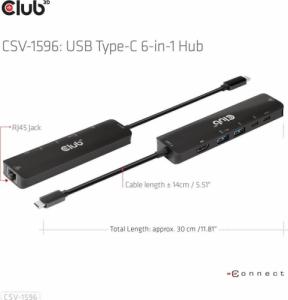 Stacja/replikator Club 3D USB-C (CSV-1596) 5