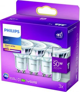 Philips Philips LED Spot GU10 3-Pack 4,6W (50W) 2700K 355lm 5