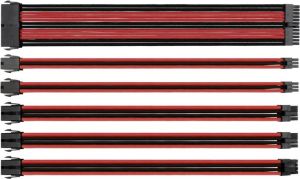 Thermaltake Kable przedłużające do zasilacza, 30cm, czarno czerwone (AC-033-CN1NAN-A1) 1