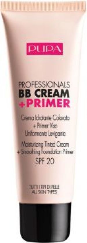 Pupa BB Cream + Primer Oil/Combination Skin Krem BB z bazą pod makijaż 001 Nude 50ml 1