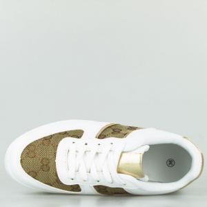 Estetino Sneakersy na białej platformie ze wzorkiem białe-40 3