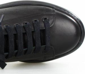 Estetino Sneakersy skórzane z wężową wstawką czarne Sempre-39 4