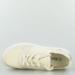 Estetino Sneakersy tekstylne sportowe z lustrzaną wstawką beżowe-36 6