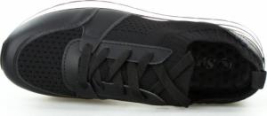 Estetino Sneakersy tekstylne sportowe z lustrzaną wstawką czarne-36 4