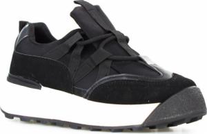 Estetino Sneakersy na platformie z zamszowymi wstawkami czarne-36 2