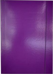 OKOFFICE Teczka lakierowana z gumką A4 Granatowa 6