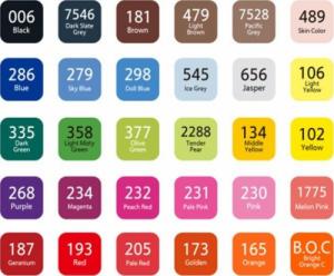 M&G Marker artystyczny alkoholowy dwustronny zestaw 30k M&G 2