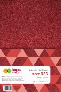 Happy Color Pianka Happy Color brokatowa 20x30 cm 5 ark Czerwony 1