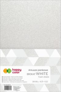 Happy Color Pianka Happy Color brokatowa 20x30 cm 5 ark Biały 1