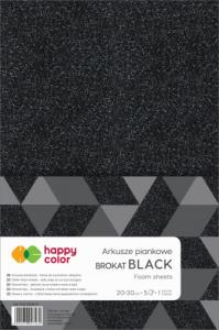 Happy Color Pianka Happy Color brokatowa 20x30 cm 5 ark Czarny 1