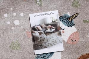 Dywany Łuszczów Dywan FUN Sweety dla dzieci, jednorożec, tęcza beż, 80x150 cm 2