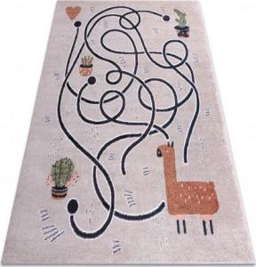 Dywany Łuszczów Dywan FUN Game dla dzieci, gra, lama beż, 80x150 cm 1