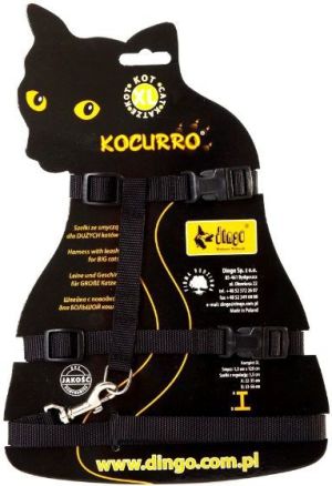 Dingo komplet "Kocurro" szelki + smycz dla kota, szyja 23-37 cm, brzuch 33-56 cm - 21027 1