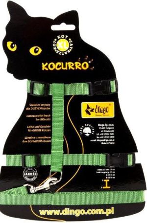 Dingo komplet "Kocurro" szelki + smycz dla kota, szyja 23-37 cm, brzuch 33-56 cm - 21025 1