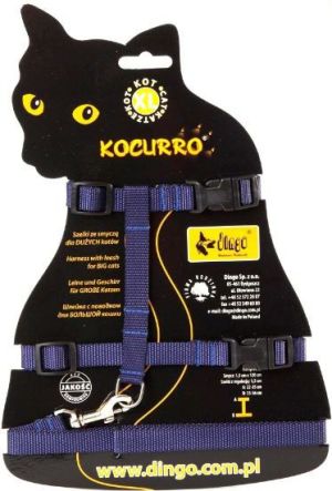 Dingo komplet "Kocurro" szelki + smycz dla kota, szyja 23-37 cm, brzuch 33-56 cm - 21024 1