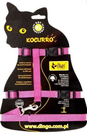 Dingo komplet "Kocurro" szelki + smycz dla kota, szyja 23-37 cm, brzuch 33-56 cm - 21023 1