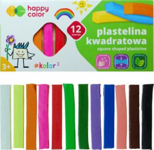 Happy Color Plastelina szkolna kwadratowa 12 kolorów Happy Color 1