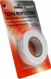 OKOFFICE Taśma dwustronna montażowa 20 mm długość 2m 1