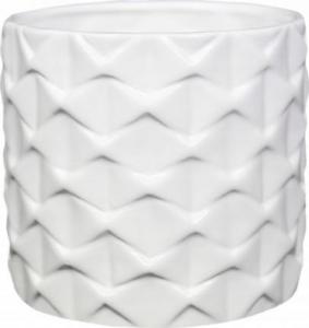 Polnix Doniczka ceramiczna cylinder 13 cm biała 1